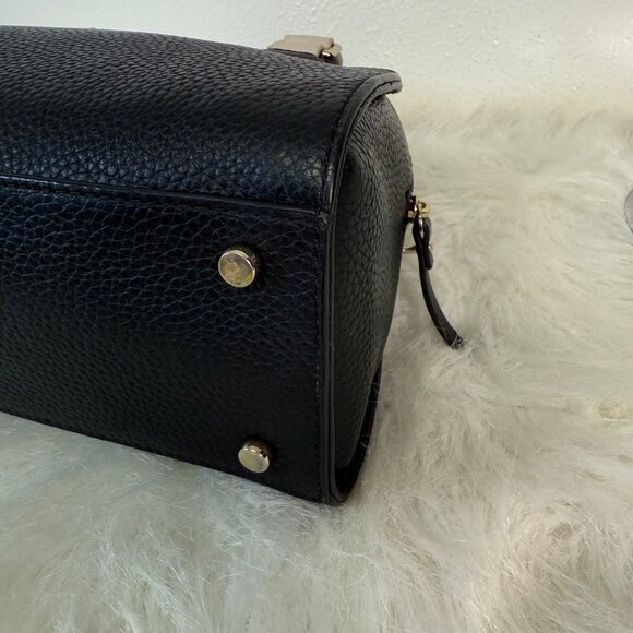 Kate Spade Sawyer Henderson Street Black Satchel Pumise Leather CrossbodyBag Bow - Picture 10 of 16